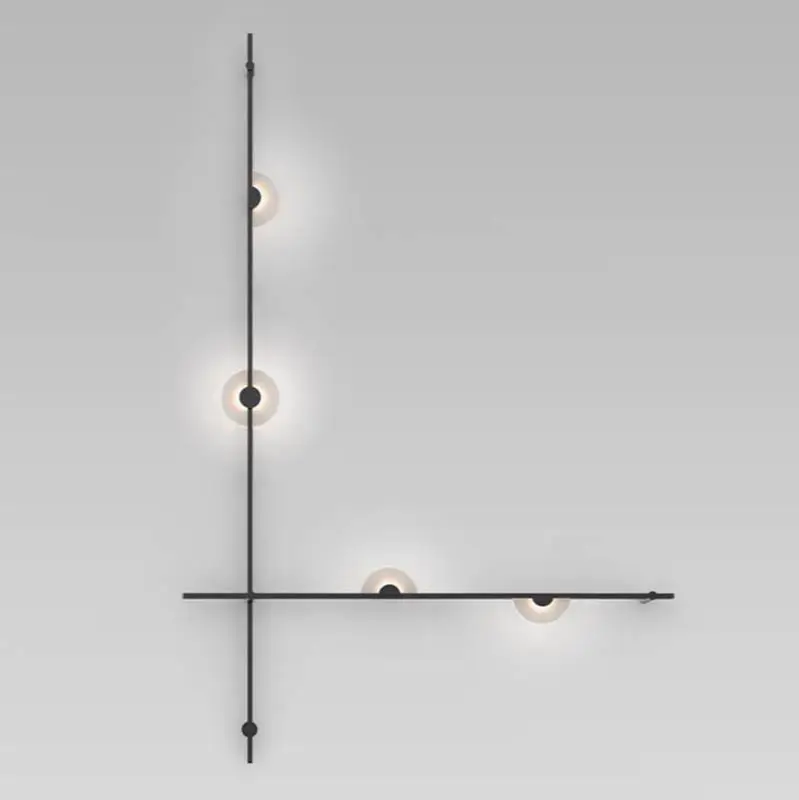 2-Bar Wall-Mounted with Mezzaluna Luminaires