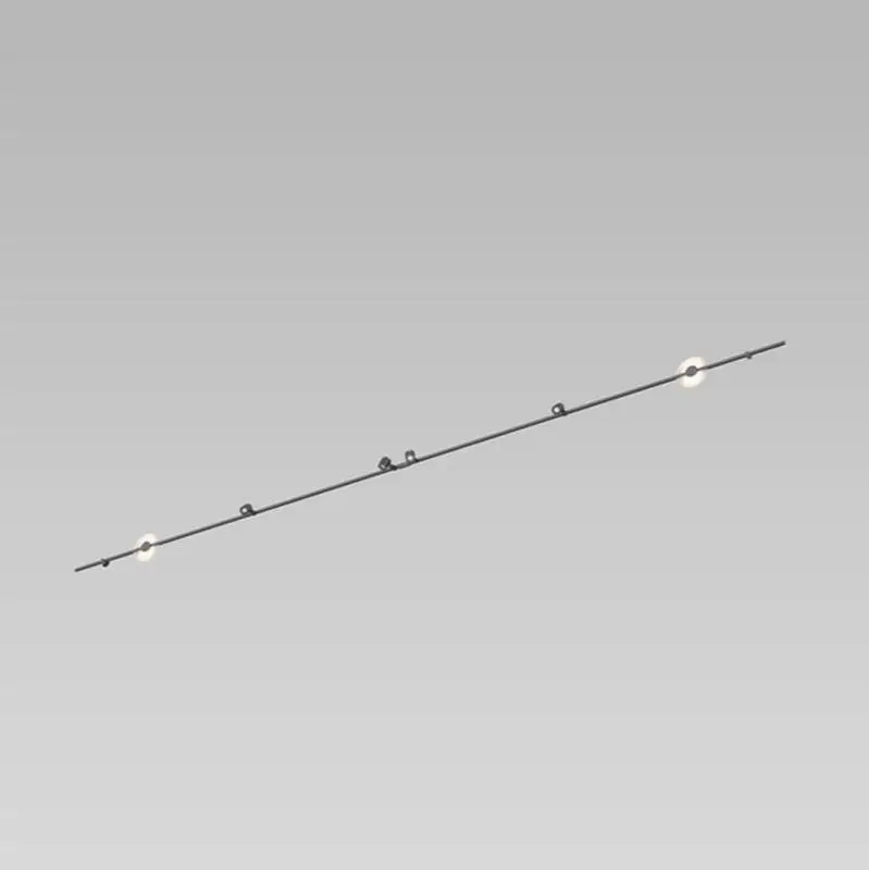 72" 2-Bar Linear Wall-Mounted with Mezzaluna Luminaires + Precise Bar-Mounted Aimable Cylinders