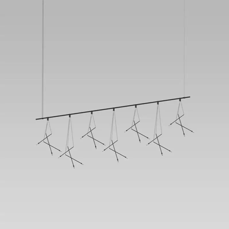 96" 1-Tier Linear with 9" Branch Luminaires + 18" Branch Luminaires
