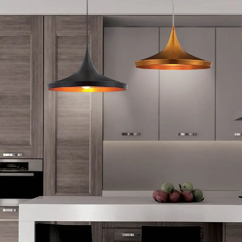 Ramos, Pendant, 14", Matte Black, Gold-Black Mix Steel