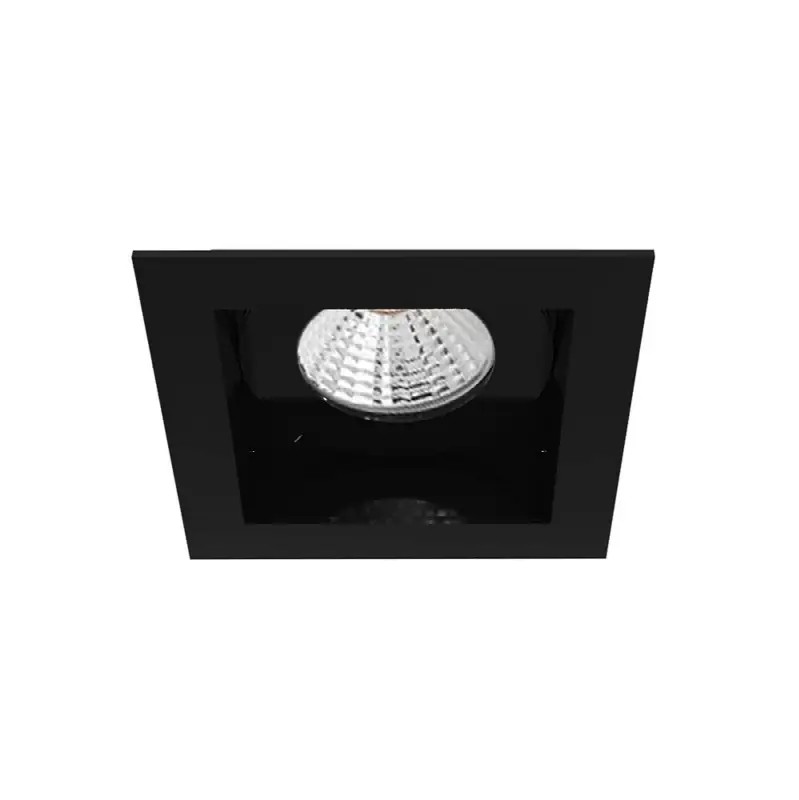 Amigo 15W 1 Light Square Trim Downlight 3000K Black