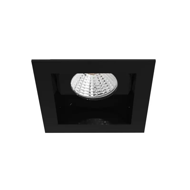 Amigo 15W 1 Light Square Trim Downlight 3500K Black