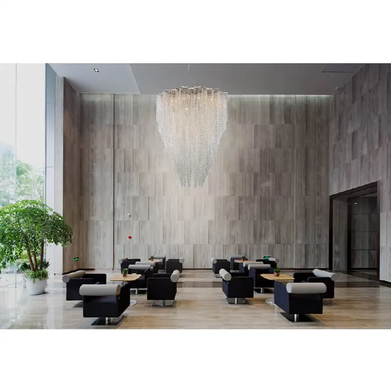 Cohen, Chandelier, 24-Light, 67", Chrome, Mixed Glass