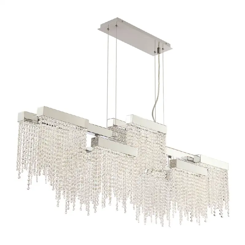 Rossi, Chandelier, 10-Light, 51", Chrome