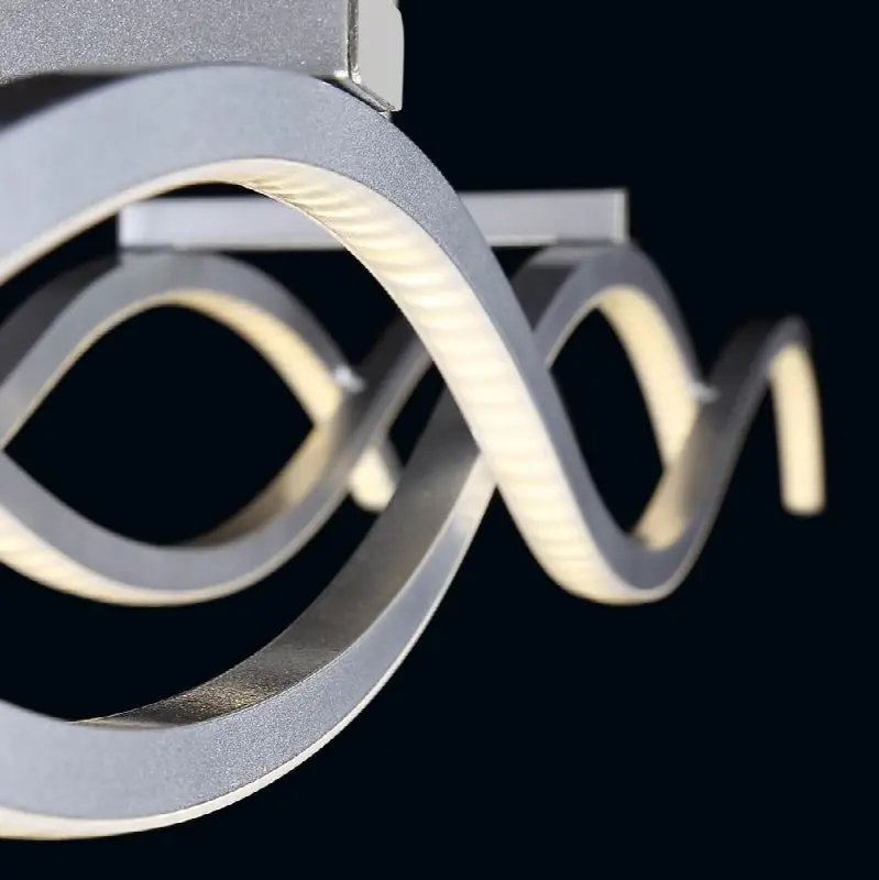 Sly, Chandelier, 4-Light, 46", Silver Plated