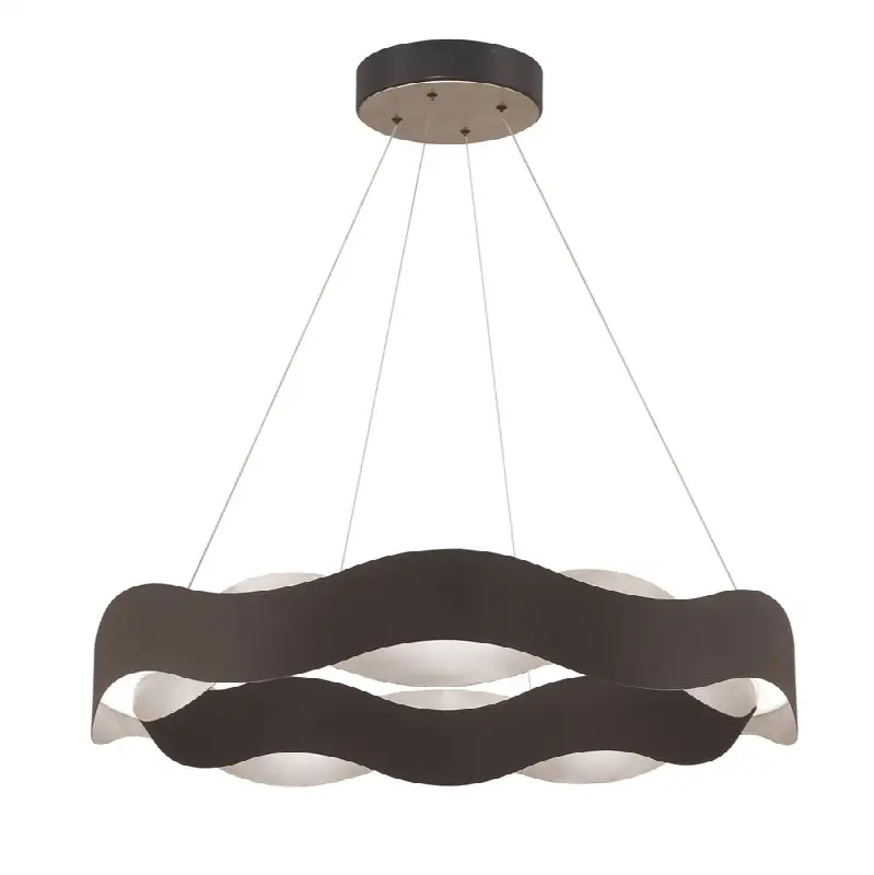 Vaughan, Chandelier, 34", Silver-Black Mix, Silver Glass
