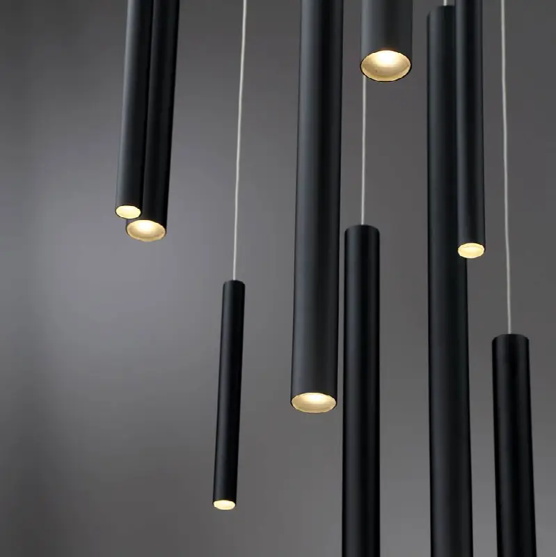 Santana, Chandelier, 18-Light, 24", Matte Black