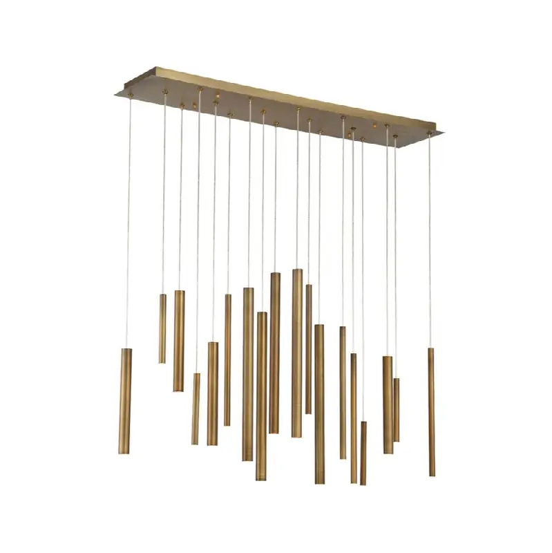 Santana, Chandelier, 18-Light, 42", Brushed Brass
