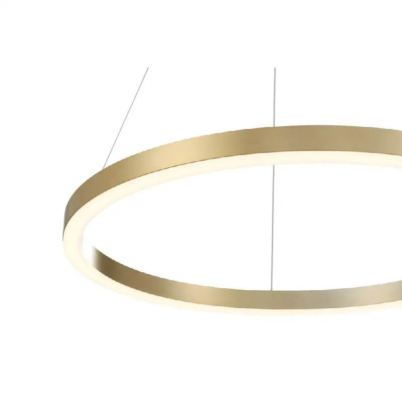 Spunto, Chandelier, 28", Brushed Gold, White Glass