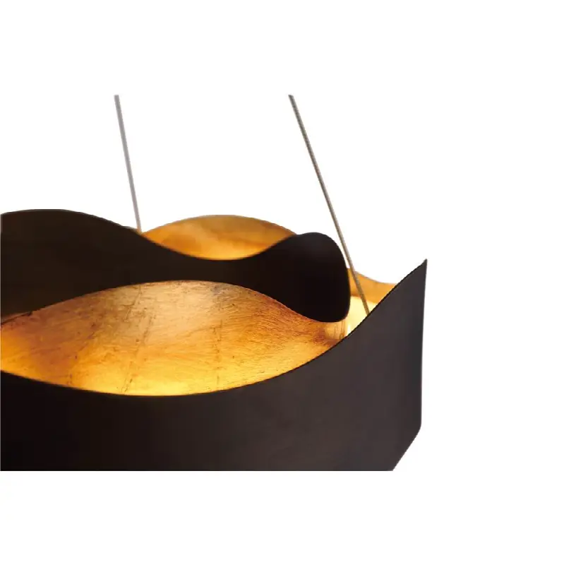 Vaughan, Pendant, 24", Bronze-Gold Mix, Gold Steel