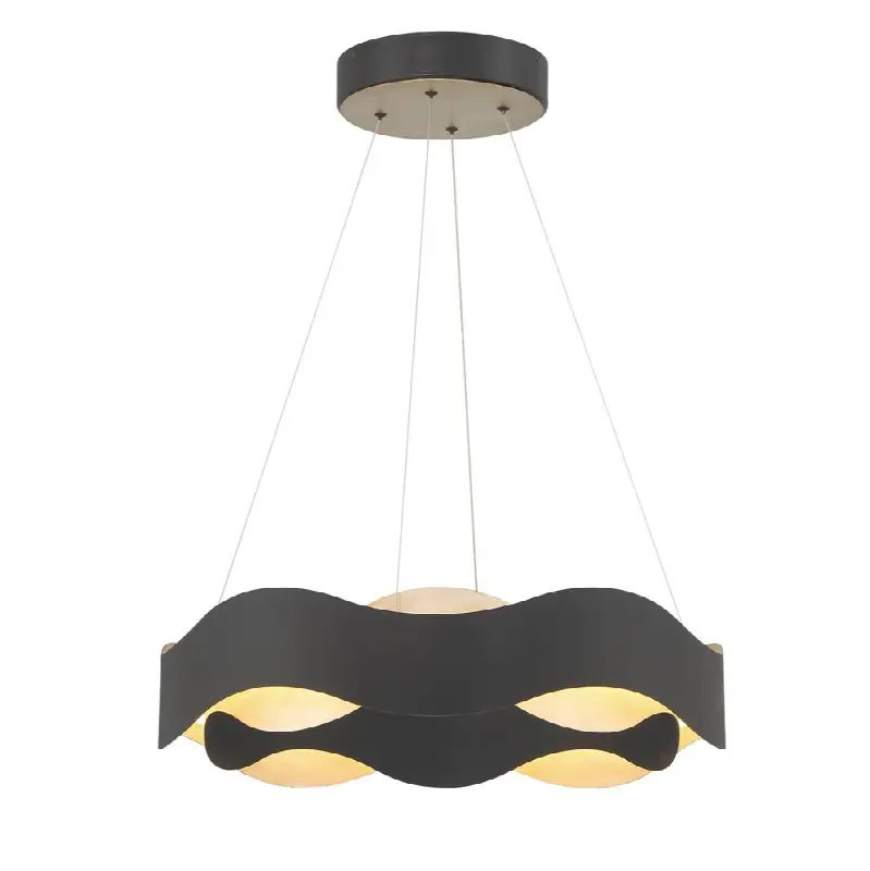 Vaughan, Pendant, 24", Silver-Black Mix, Silver Steel
