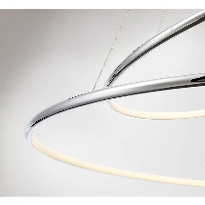 Valley, Chandelier, 2-Light, 32", Chrome, White Acrylic