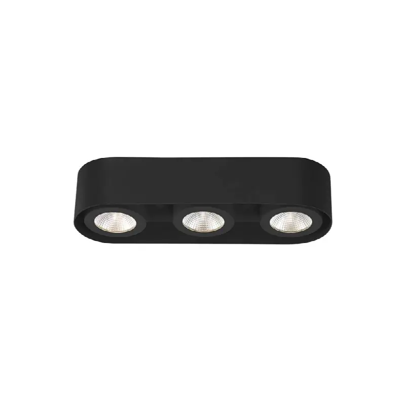Nymark, 3Lt LED Surface Mnt, Blk