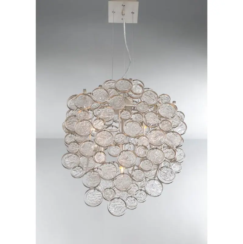 Trento, Chandelier, 7-Light, 25", Chrome, Clear Glass