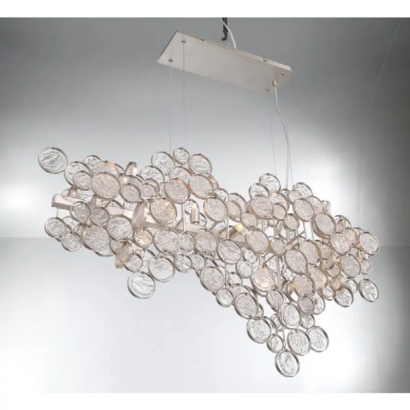 Trento, Chandelier, 12-Light, 40", Chrome, Clear Glass