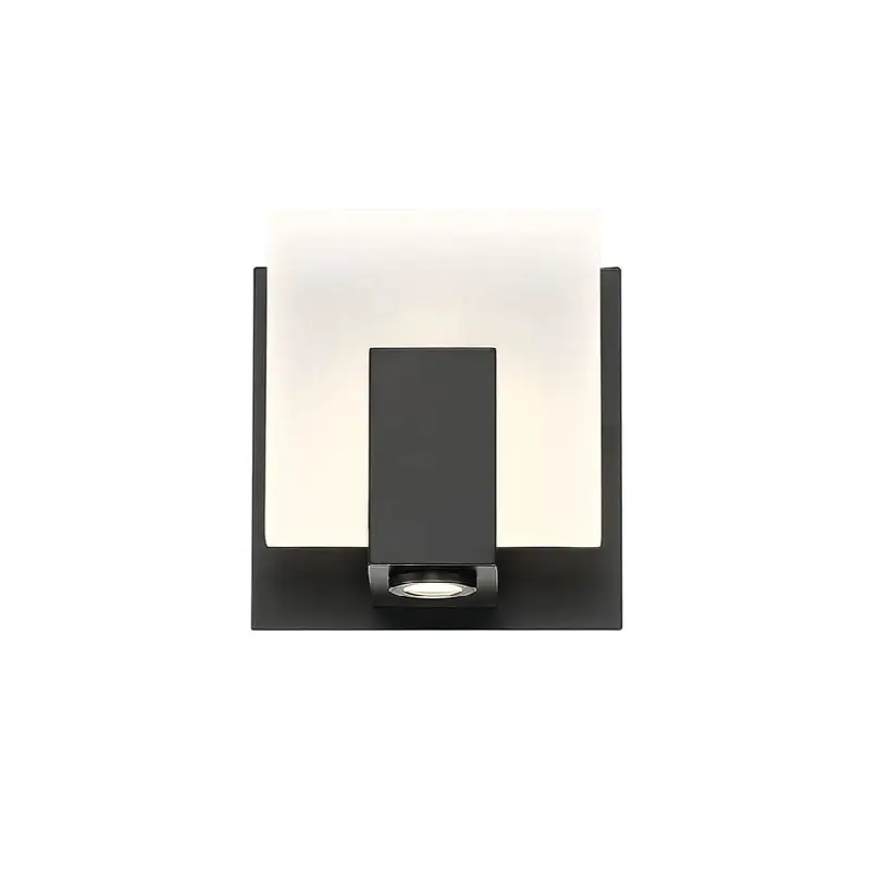 Canmore, Vanity, 1Lt, Matte Black, Clear Glass