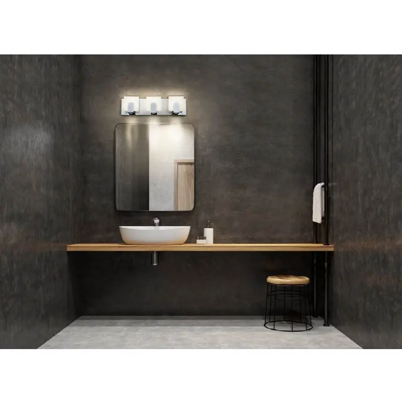 Canmore, Vanity, 3Lt, 20", Chrome, Clear Glass