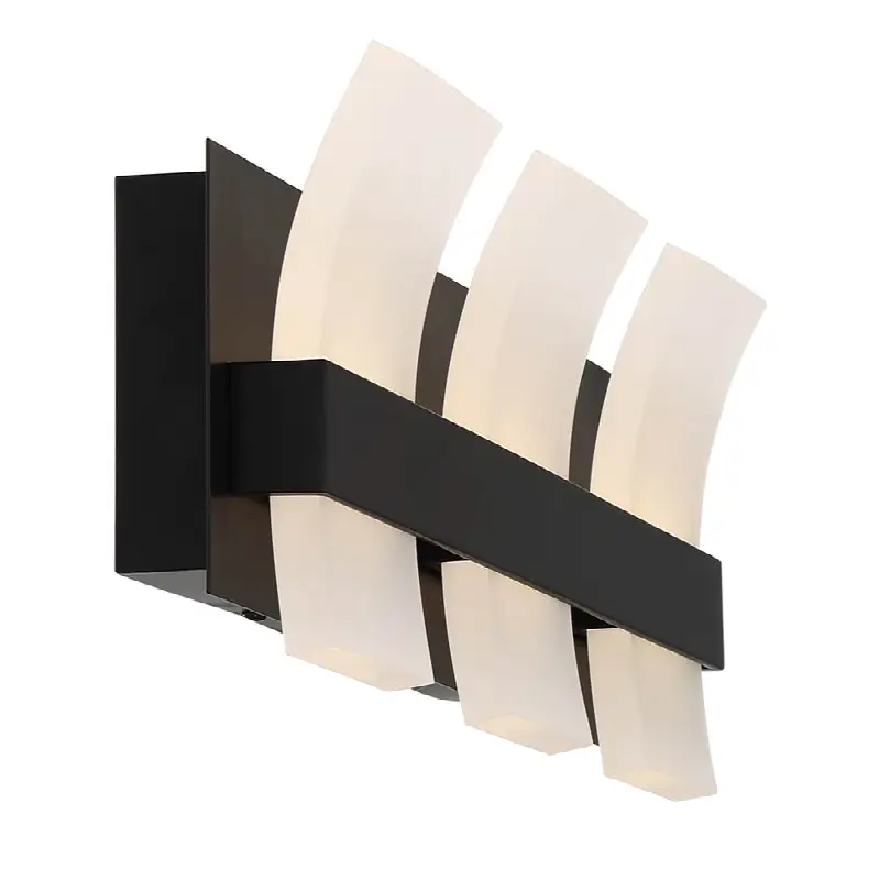 Cambridge, Vanity, 3Lt, 21", Matte Black, White Acrylic