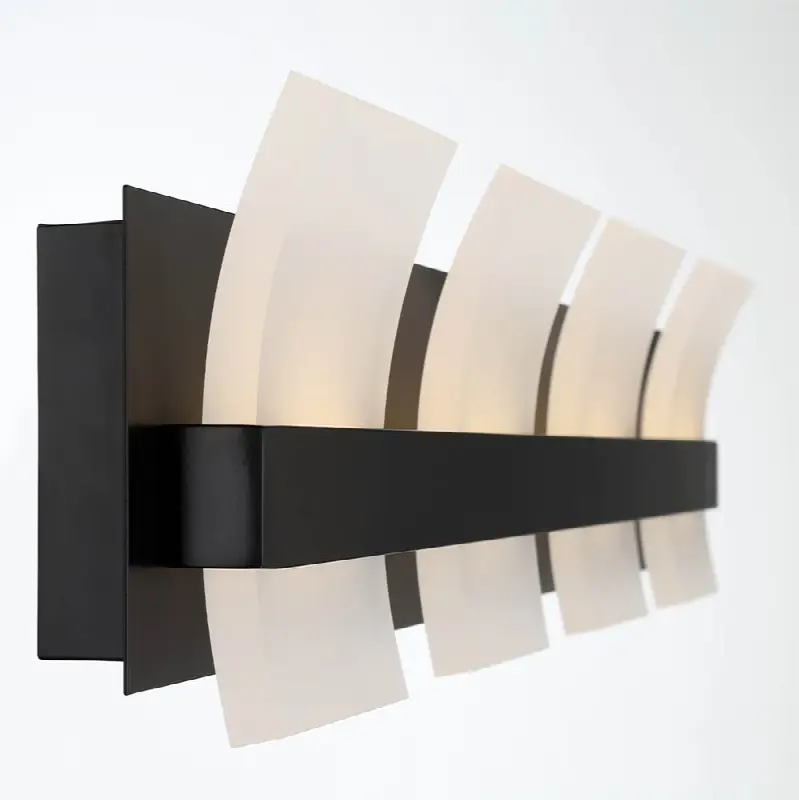 Cambridge, Vanity, 4Lt, 29", Matte Black, White Acrylic