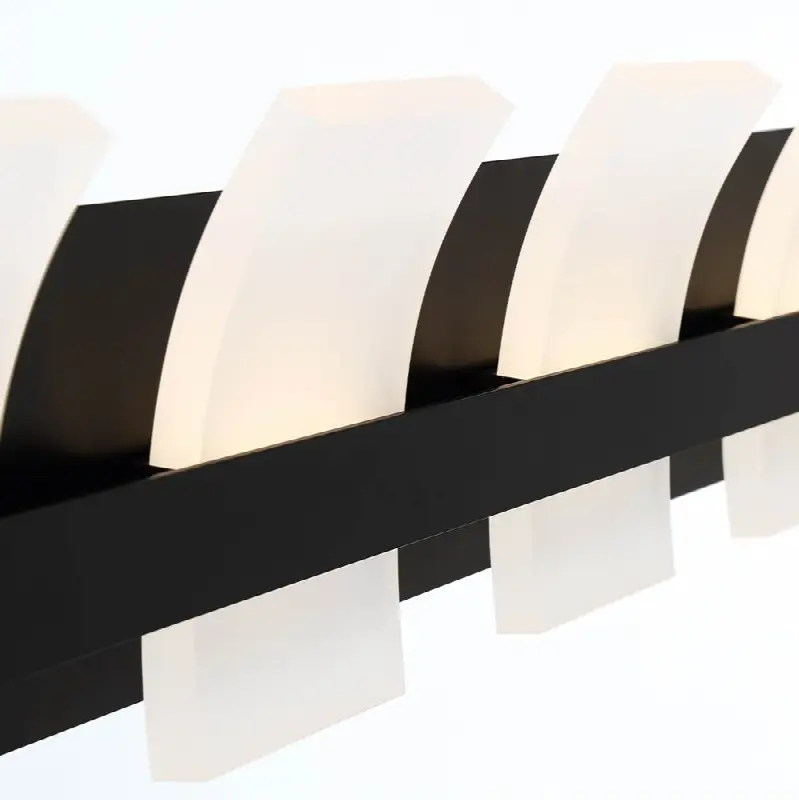 Cambridge, Vanity, 5Lt, 36", Matte Black, White Acrylic