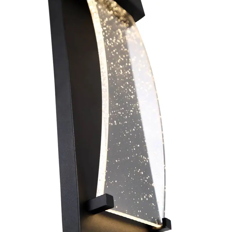 Kabo, Outdoor, 14", Powder Coat Black, Clear Glass