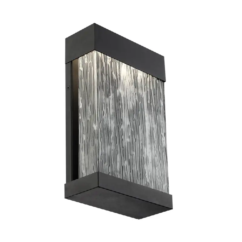 Tiffany, Outdoor, 11", Powder Coat Black, Clear Glass