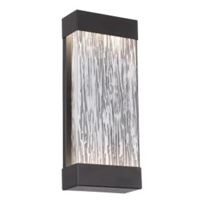 Tiffany, Outdoor, 17", Powder Coat Black, Clear Glass