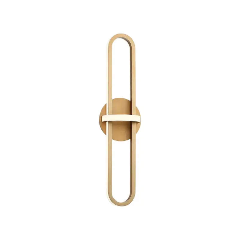 Botton, Wall Sconce, 24", Matte Gold, White Acrylic