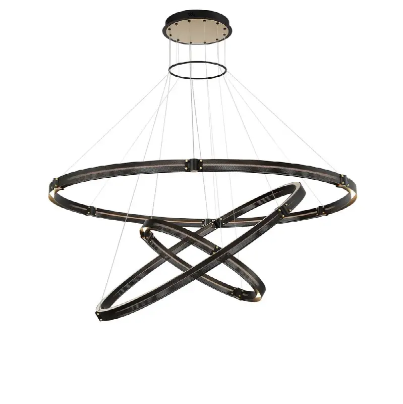 Admiral, Chandelier, 3-Light, 62", Gold-Black Mix