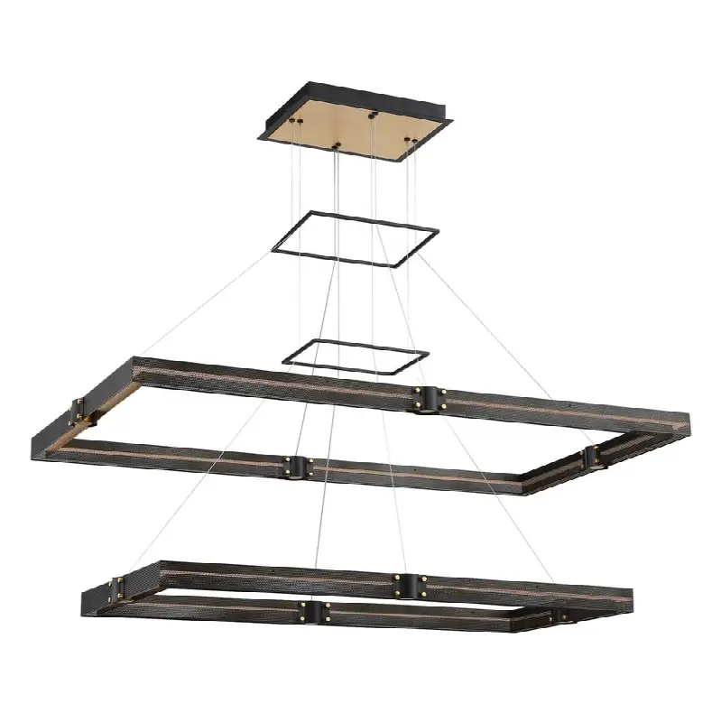 Admiral, Chandelier, 2-Light, 50", Gold-Black Mix