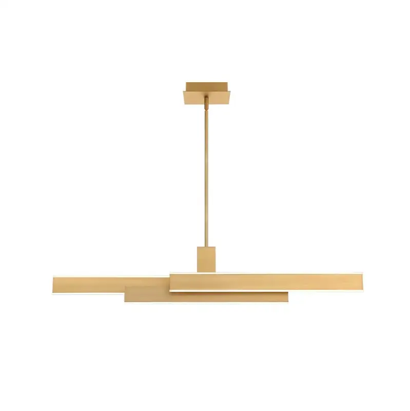 Cameno, Chandelier, 45", Matte Gold, White Acrylic
