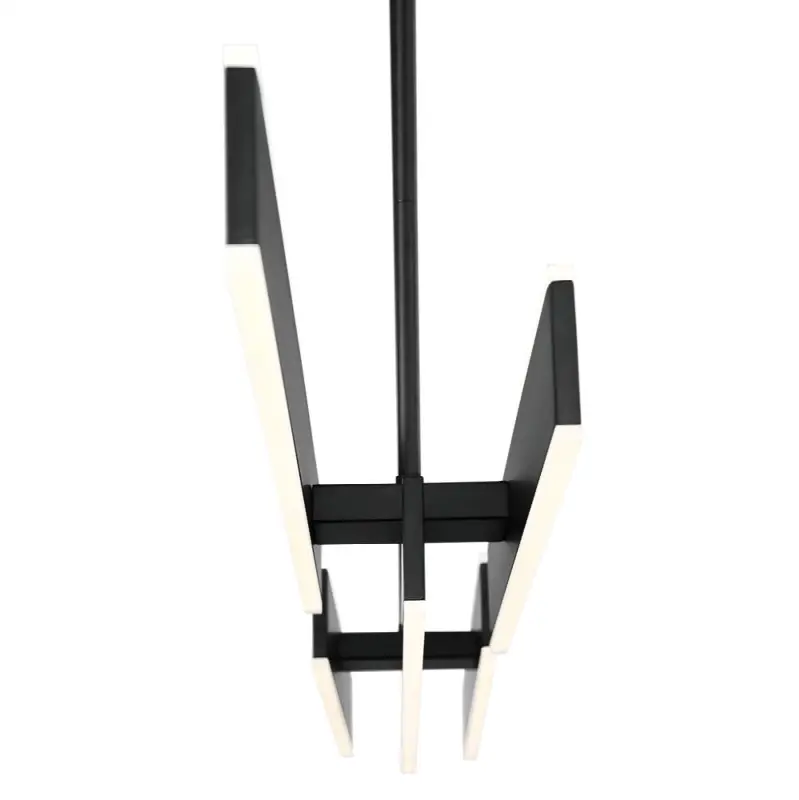 Cameno, Chandelier, 55", Matte Black, White Acrylic