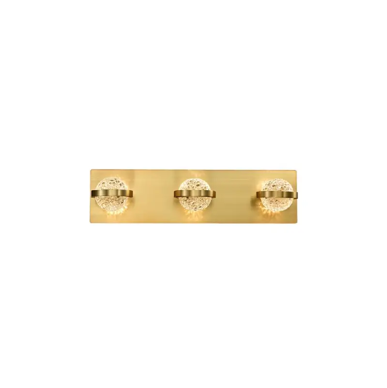 Ryder, Vanity, 3Lt, 20", Gold, Clear Glass
