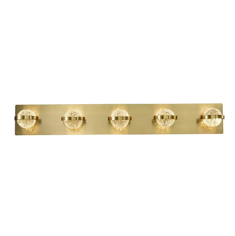 Ryder, Vanity, 5Lt, 33", Gold, Clear Glass