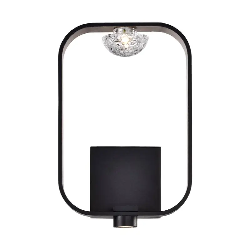 Dagmar, Wall Sconce, 14", Gold-Black Mix, Clear Glass