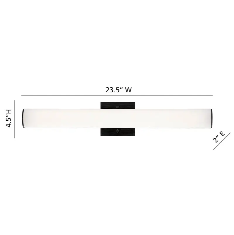 Springfield, Vanity, 24", Matte Black, White Acrylic