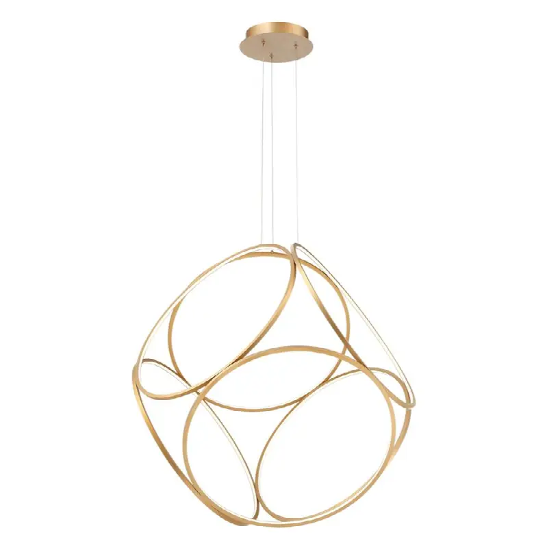 Glenview, Chandelier, 34", Brushed Gold