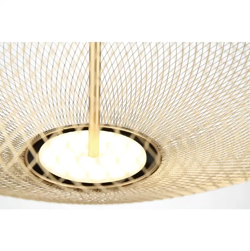 Park, Pendant, 14", Matte Black, Gold Steel