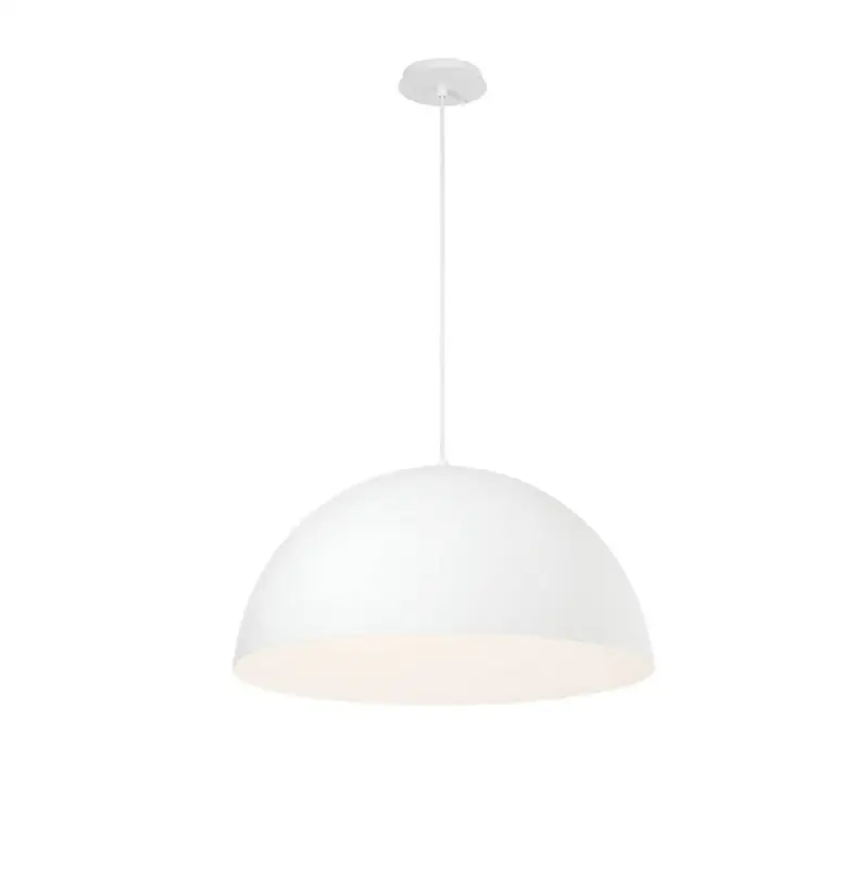 Laverton, Pendant, 24", Matte White, White Steel