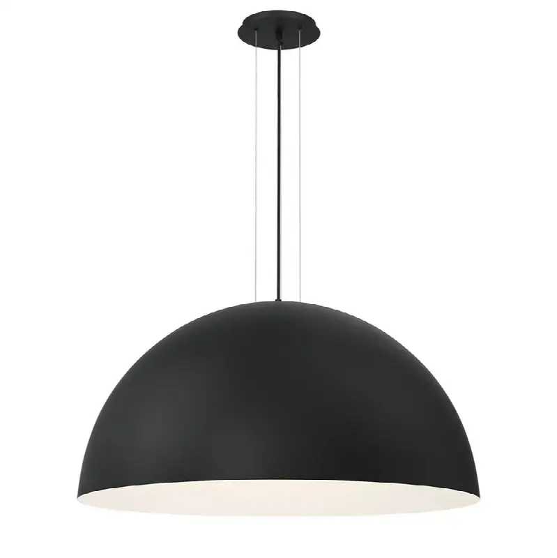 Laverton, Chandelier, 36", Matte Black, Black Steel