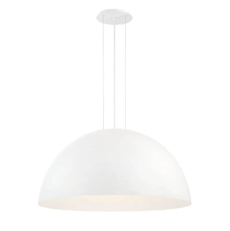 Laverton, Chandelier, 36", Matte White, White Steel