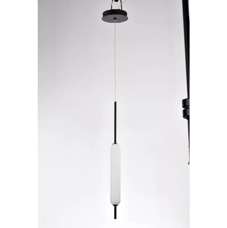 Cumberland, Pendant, 22", Matte Black, White Glass