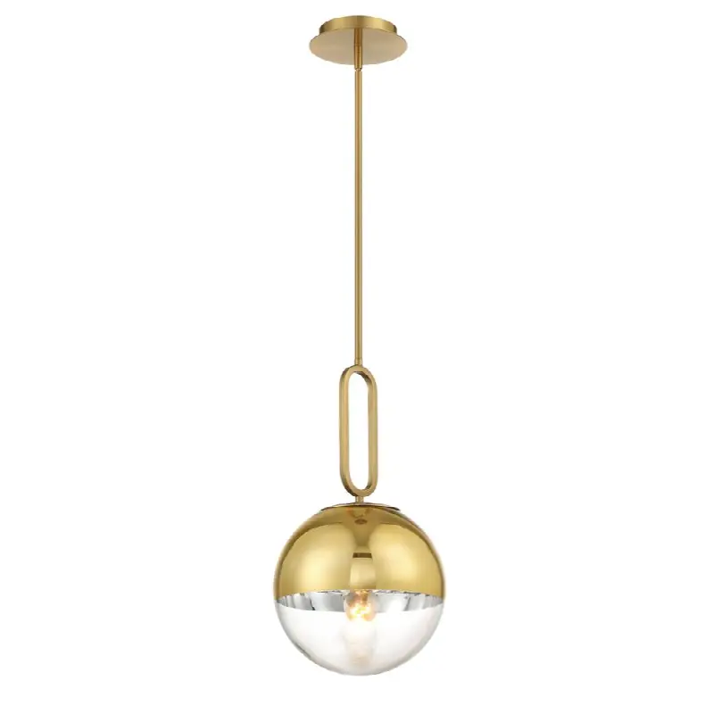 Prospect, Pendant, 10", Gold, Clear Glass