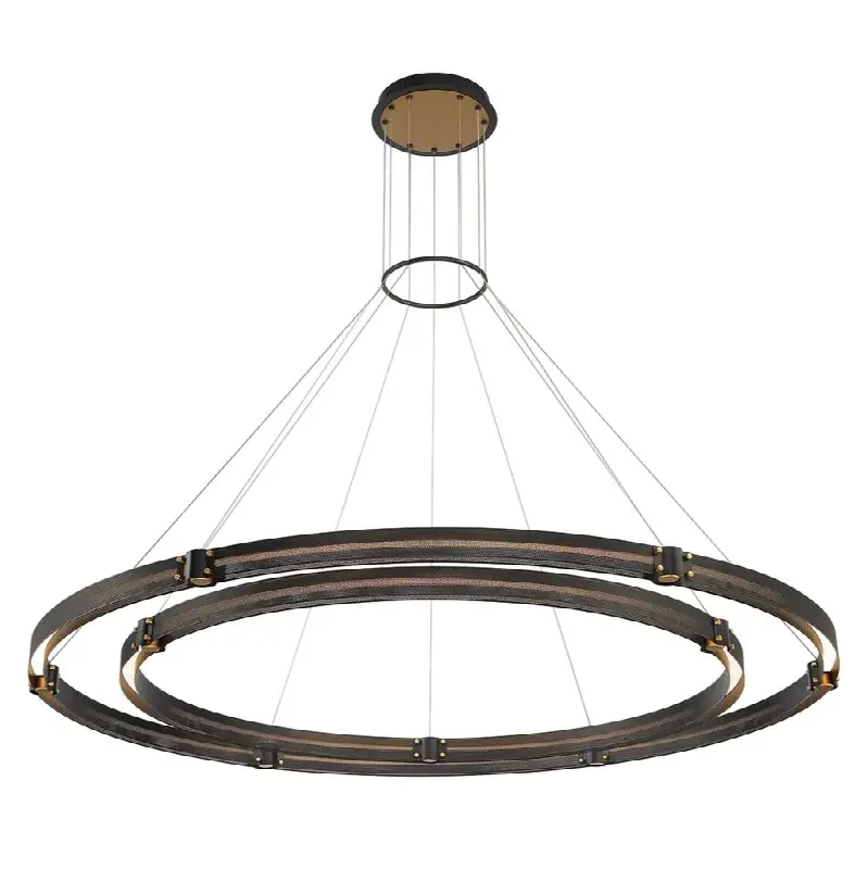 Admiral, Chandelier, 2-Light, 62", Gold-Black Mix