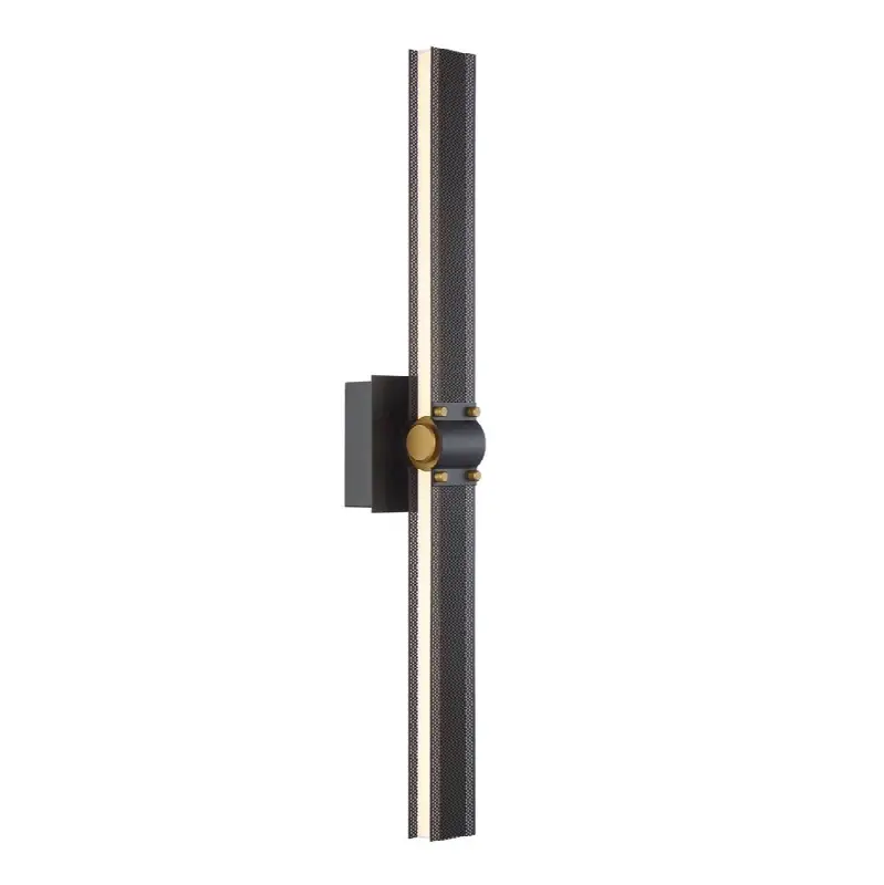 Admiral, Wall Sconce, 28", Gold-Black Mix