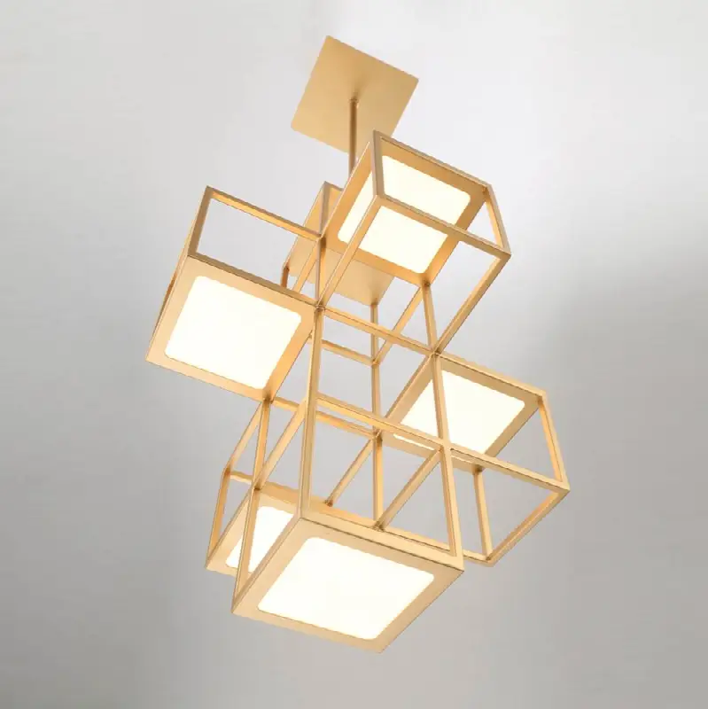 Ferro, Chandelier, 5-Light, 21", Matte Gold