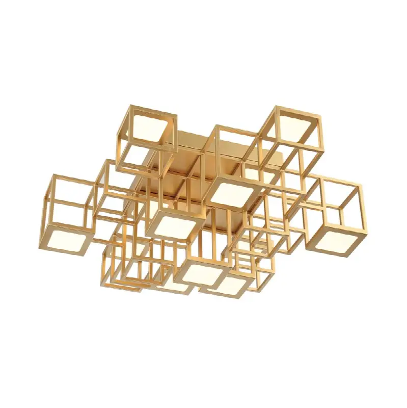 Ferro, Flush Mount, 13-Light, 25", Matte Gold