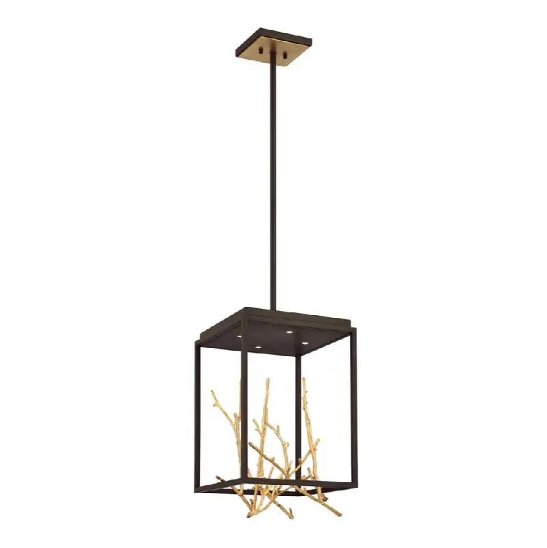 Aerie, Pendant, 19", Gold-Black Mix