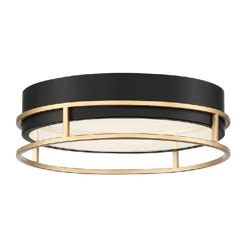 Grafice, Flush Mount, 13", Gold-Black Mix