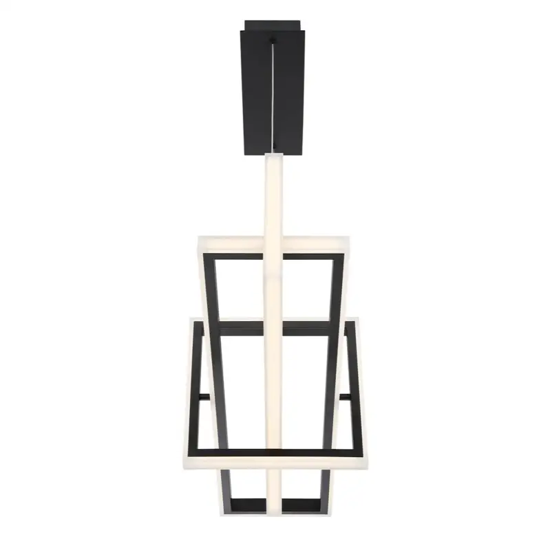 Bordo, Chandelier, 3-Light, 56", Matte Black, White Acrylic